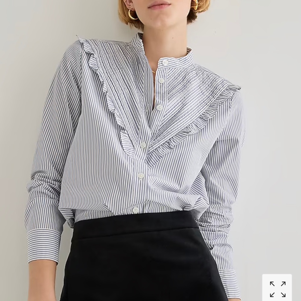 J. Crew ruffle trim button down